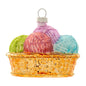 Basket of Yarn Glass Ornament
