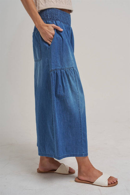 Rio Relaxed Wide Leg Denim Pants