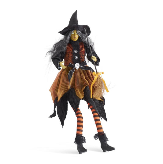 Sitting Sybil Witch w/Broom
