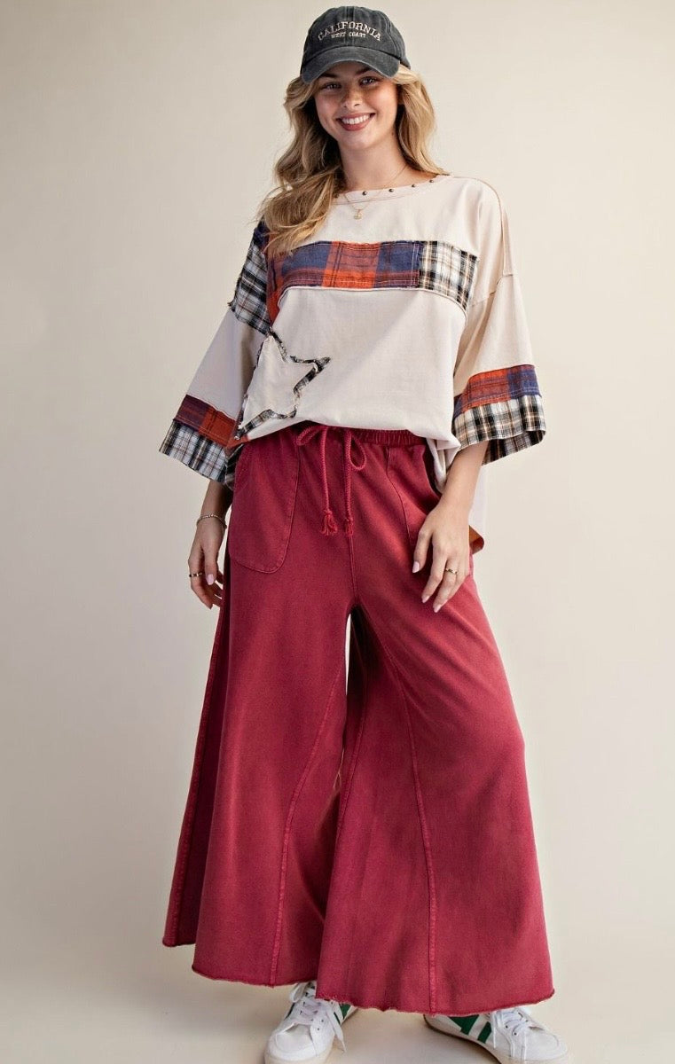Mineral Terry Washed Pant in Boho Red