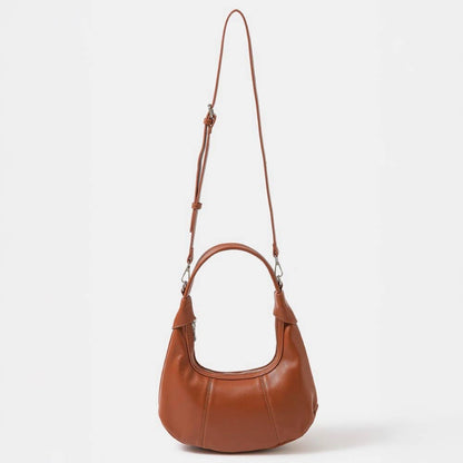 Faux Leather Round Bag