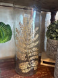Cylinder with Dried Leaf Applique
