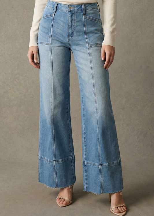 Tummy Control Palazzo Jeans