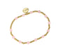 WR 3MM Gold Ball 4MM Rose Quartz Gemstone Bracelet