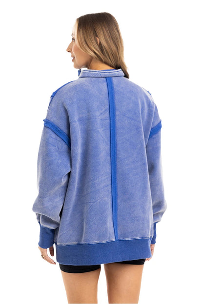 Blue Vintage Wash Pullover