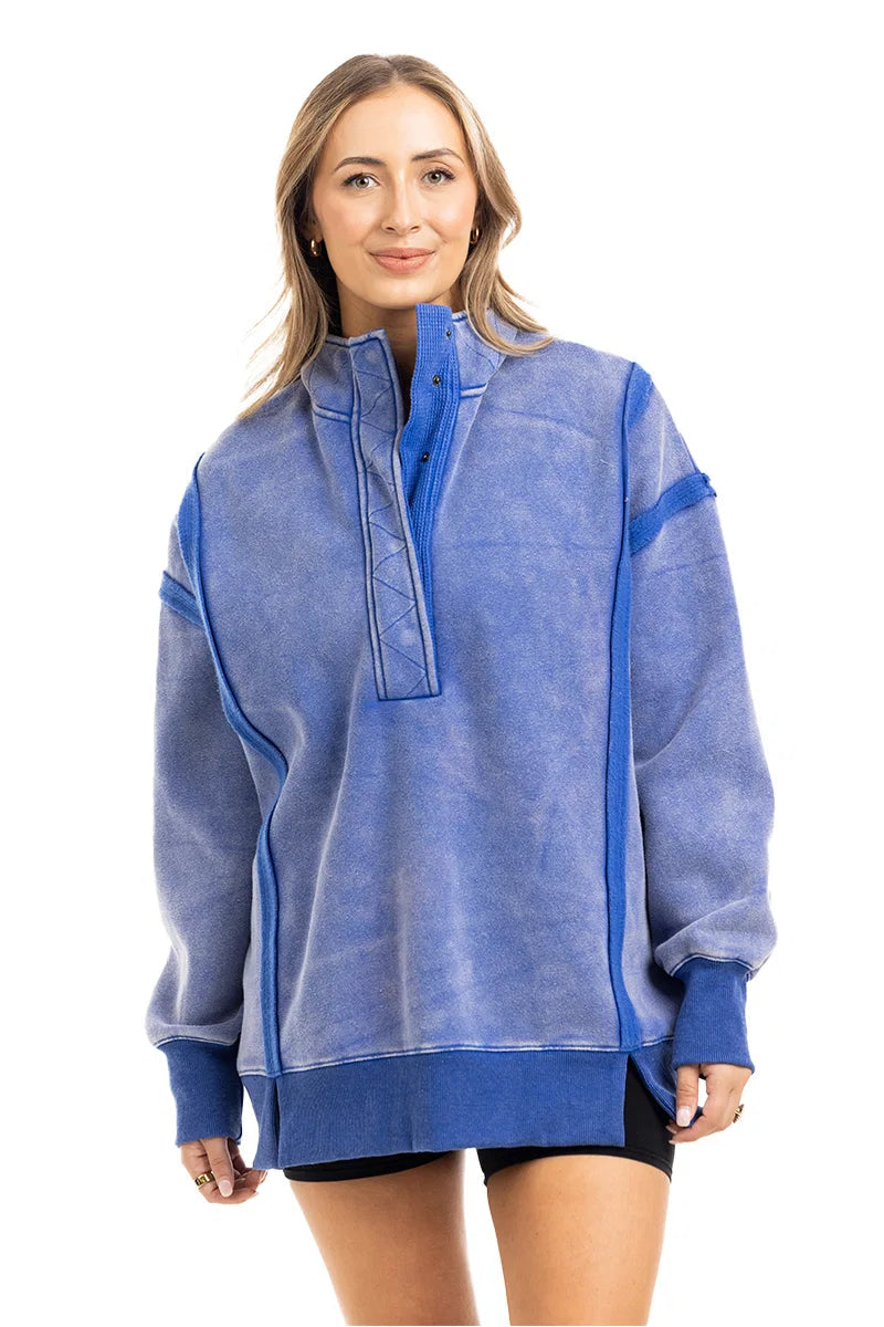 Blue Vintage Wash Pullover