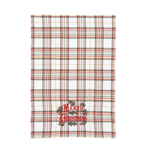 Merry Christmas Plaid Towel