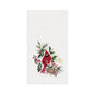 Male Cardinal Botanical Waffle Towel