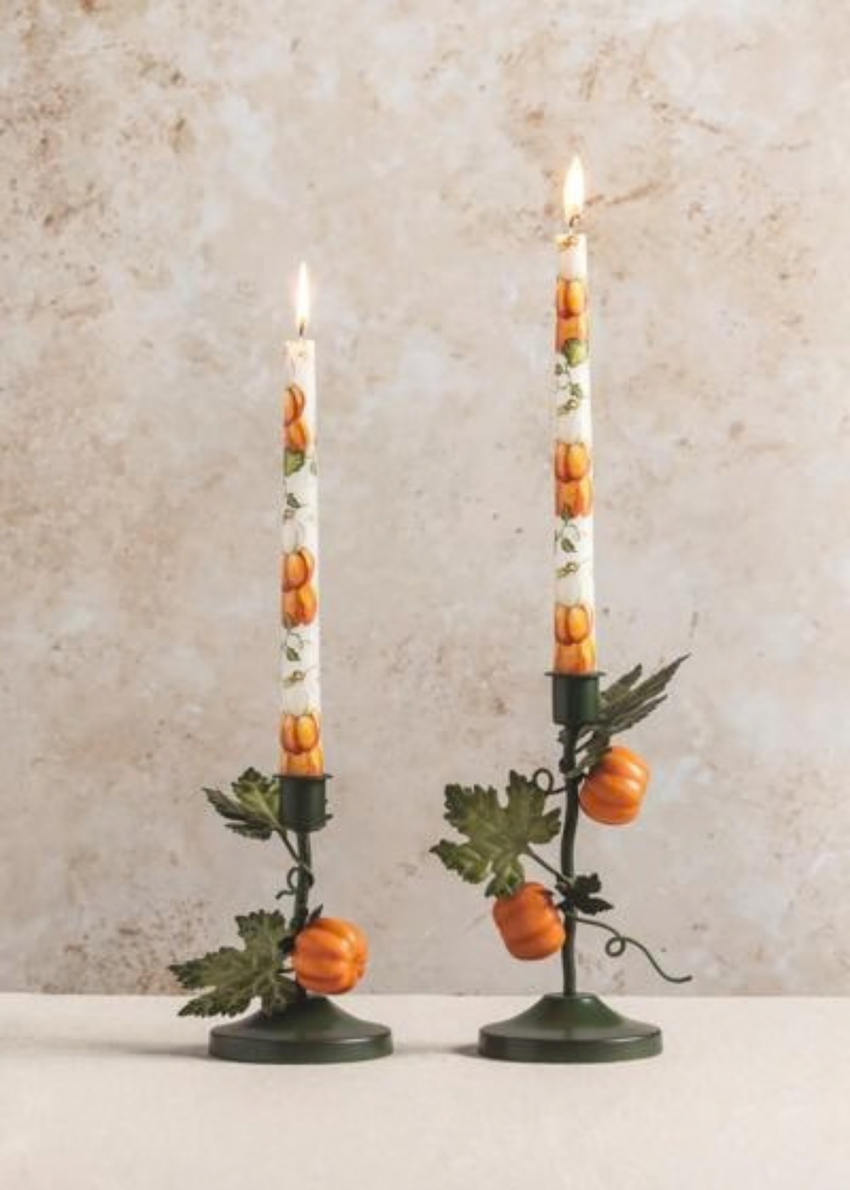 Metal Pumpkin Candlestick