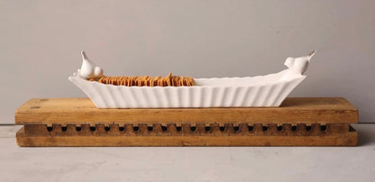 Cracker Dish with 2 Birds