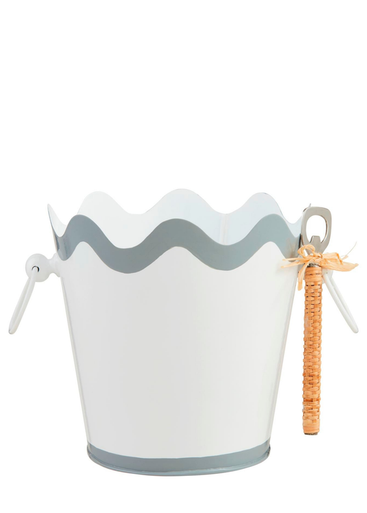 Scalloped Ice Bucket Set