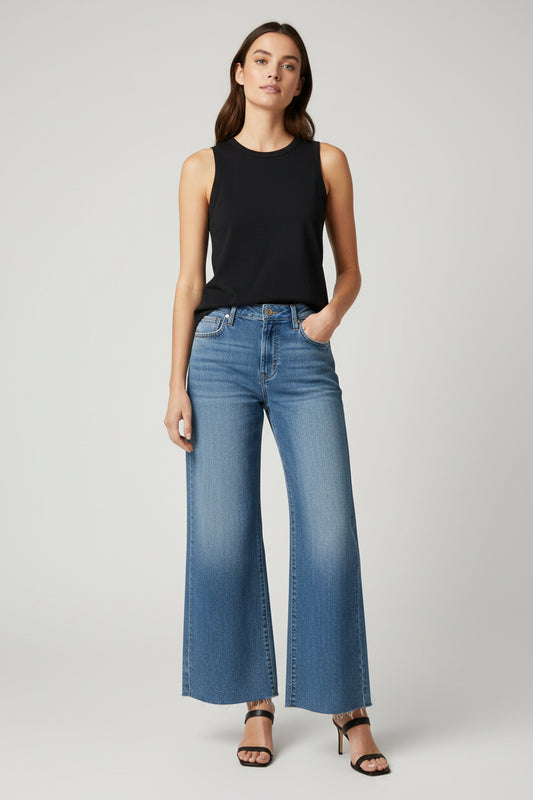 Ryan High Rise Super Wide Leg Raw