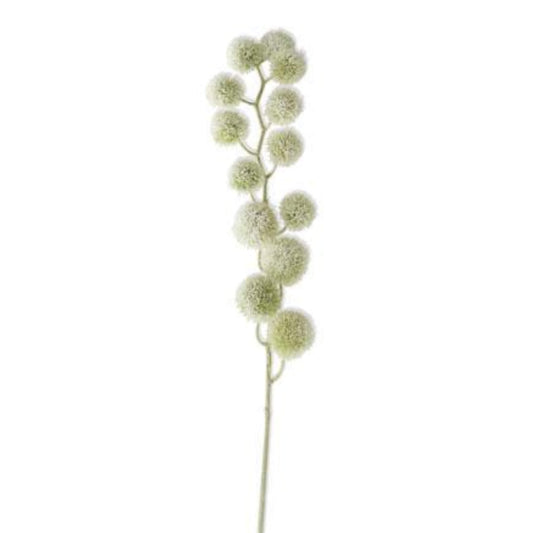Green Glittered Pom Pom Spray