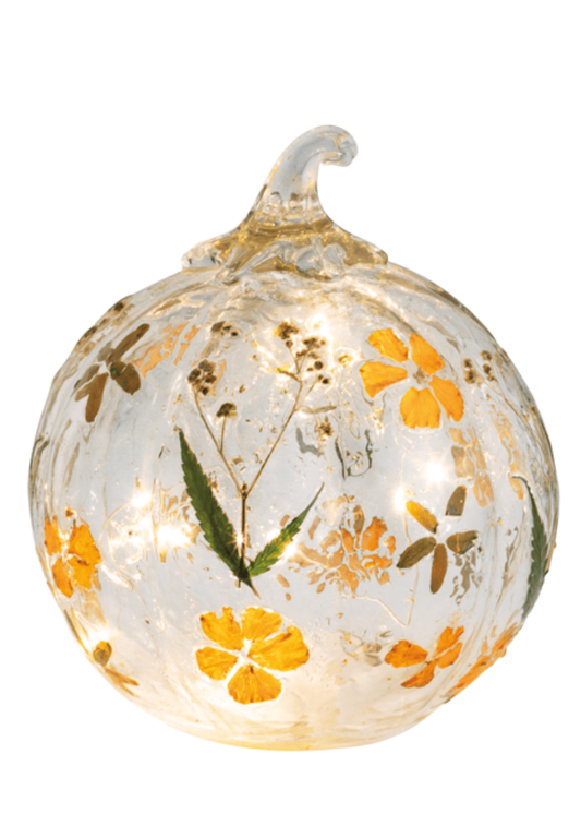 Large LED Glass Pumpkin