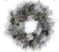 30" Glittered & Flocked Pine Wreath