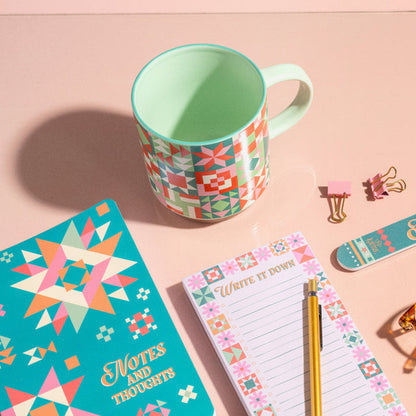 Quilt Block Ceramic Mug