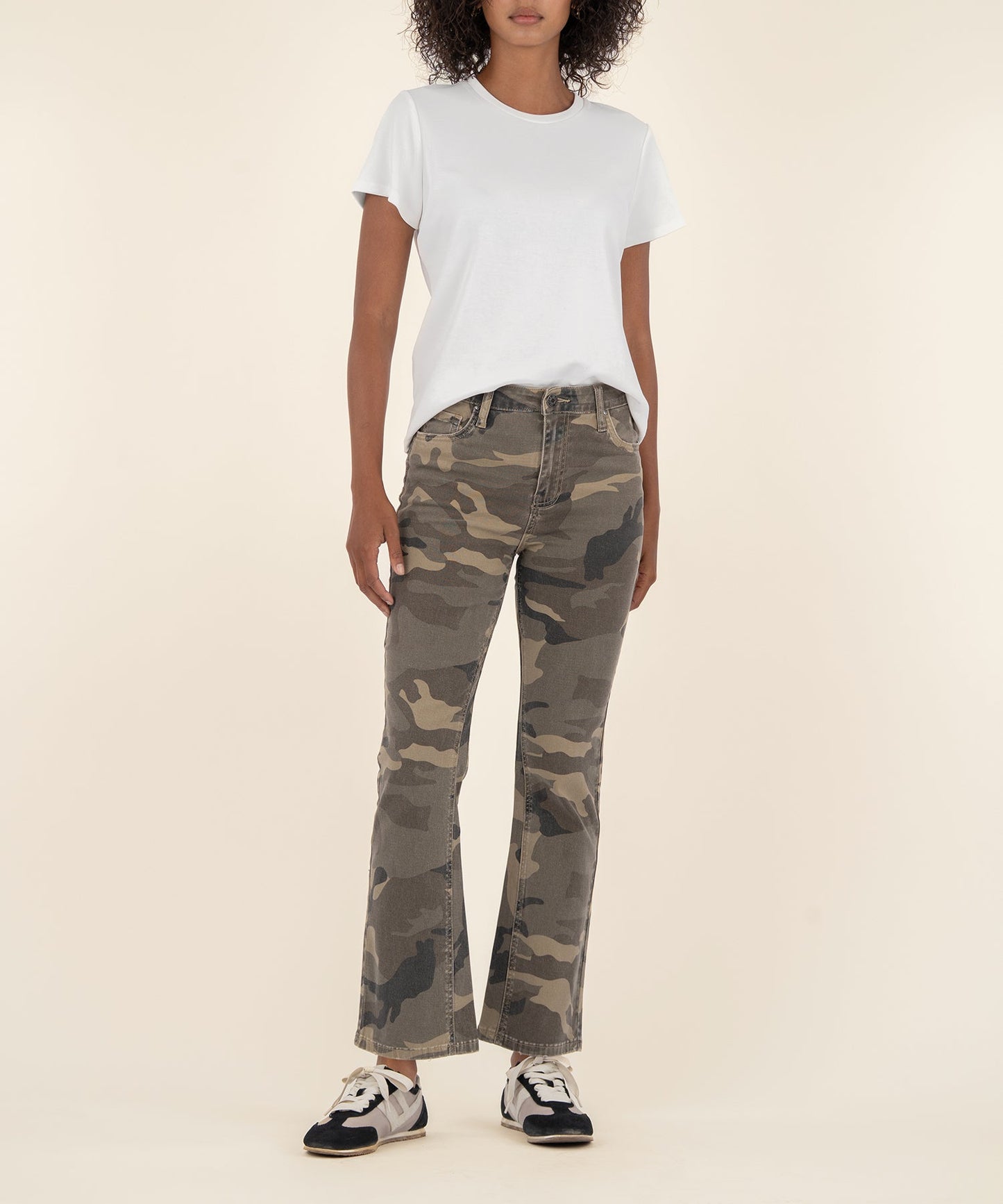 Kelsey High Rise Ankle Flare in Camo