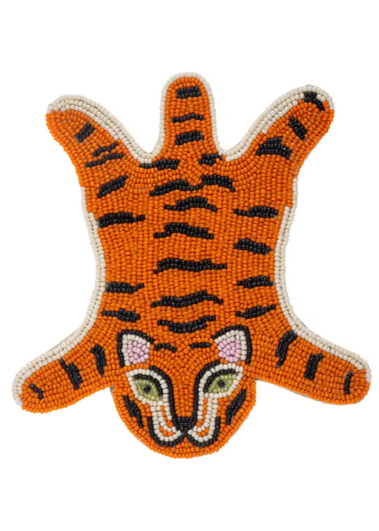 Tiger Beaded Coasters
