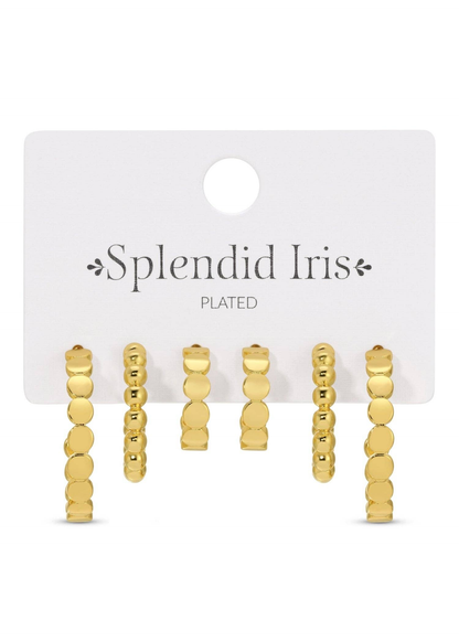 Set of 3 Dot Hoops