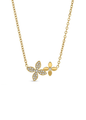 Water Resistant Double Flower Necklace