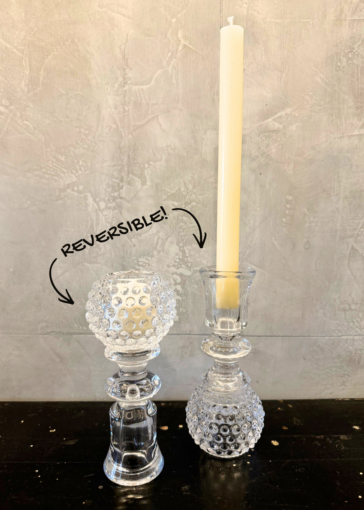 Hobnail Tealight Taper Holder