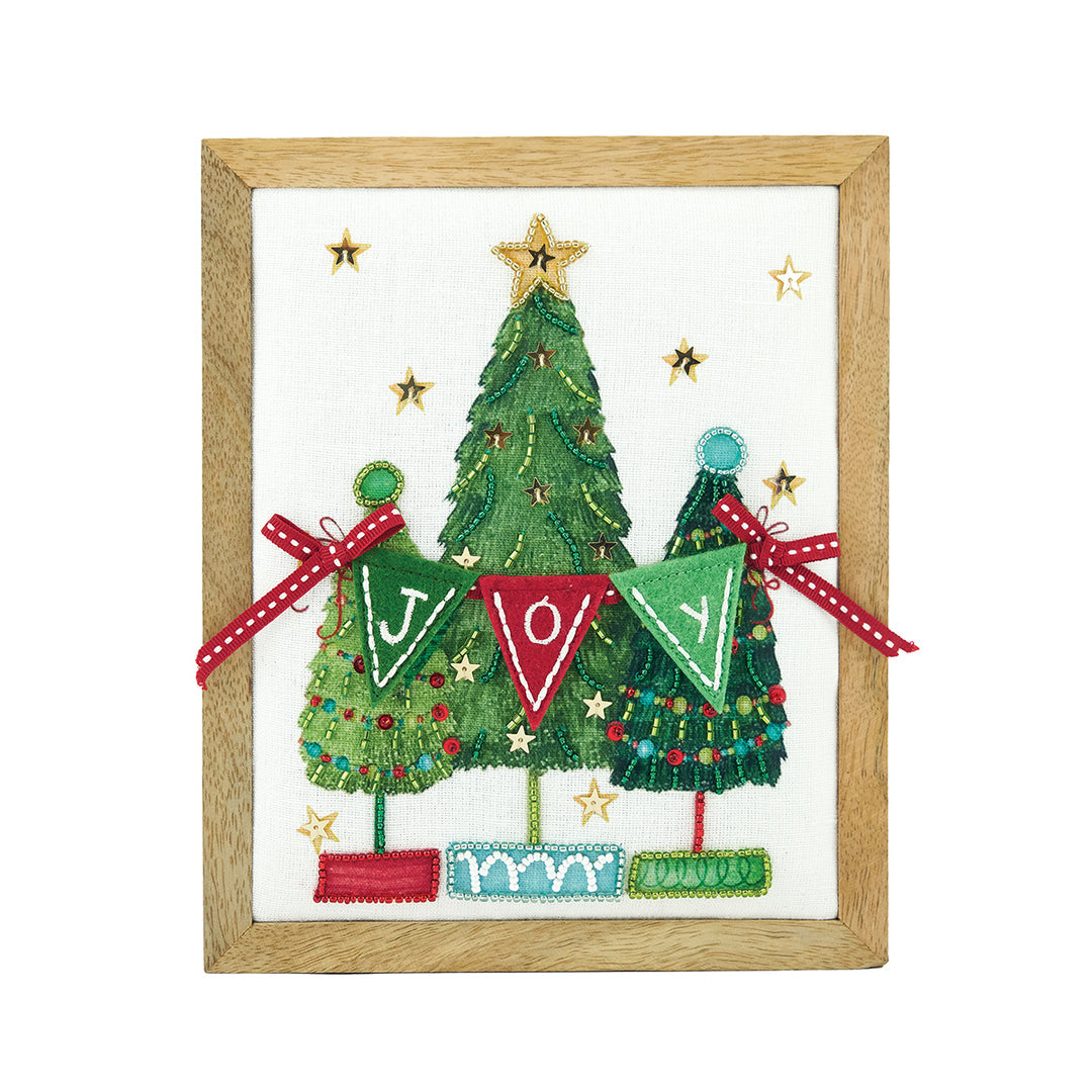 Embellished Joy/Trees Shelf Sitter