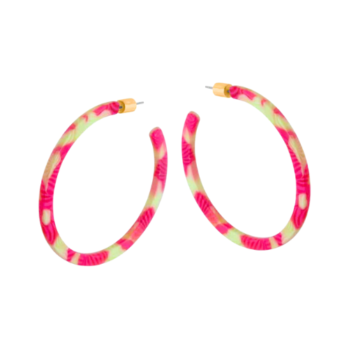 Yellow/Pink Emma Statement Hoop