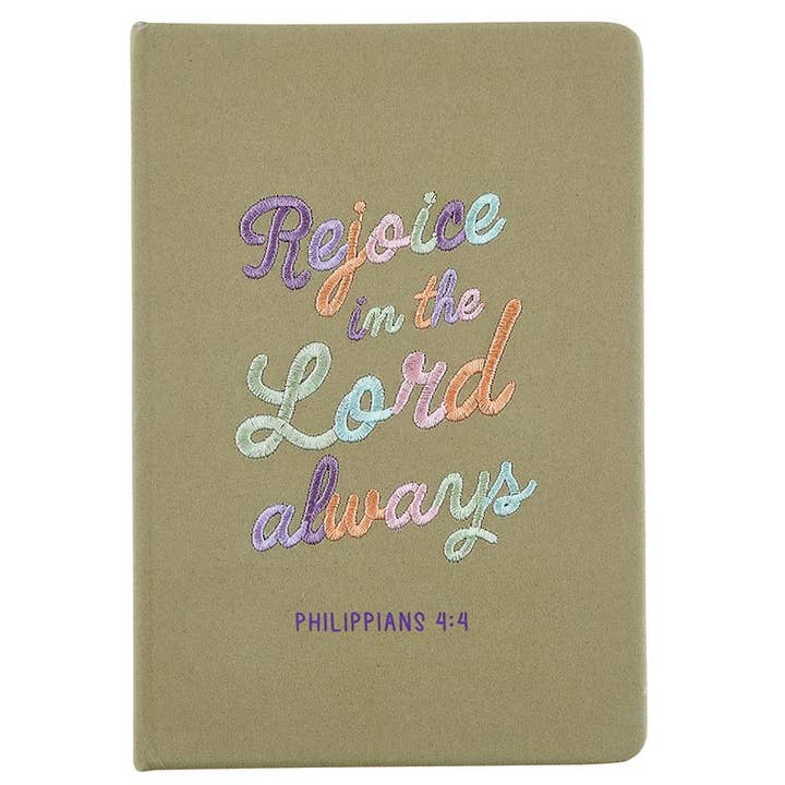Embroidered Journal - Rejoice in the Lord