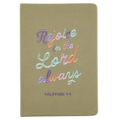 Embroidered Journal - Rejoice in the Lord