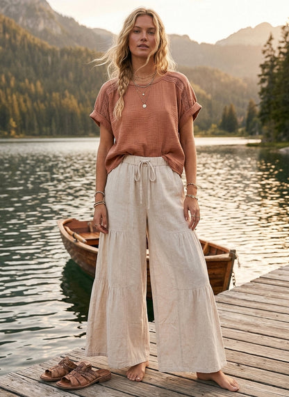 Tawny Wide Leg Palazzo Pant