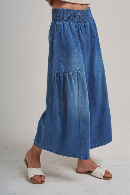 Rio Relaxed Wide Leg Denim Pants