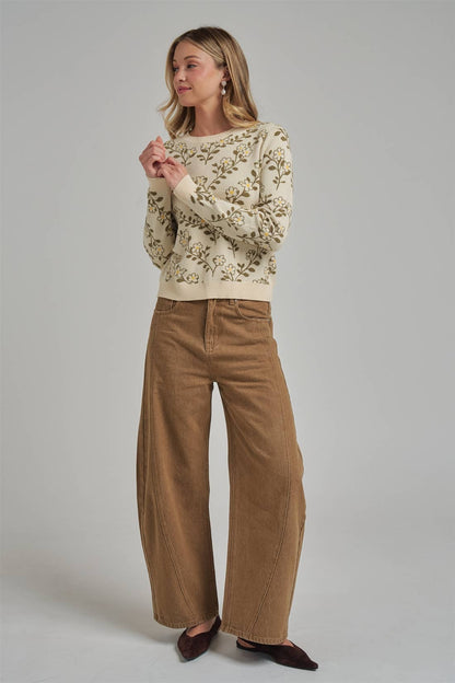 Cottage Floral Sweater