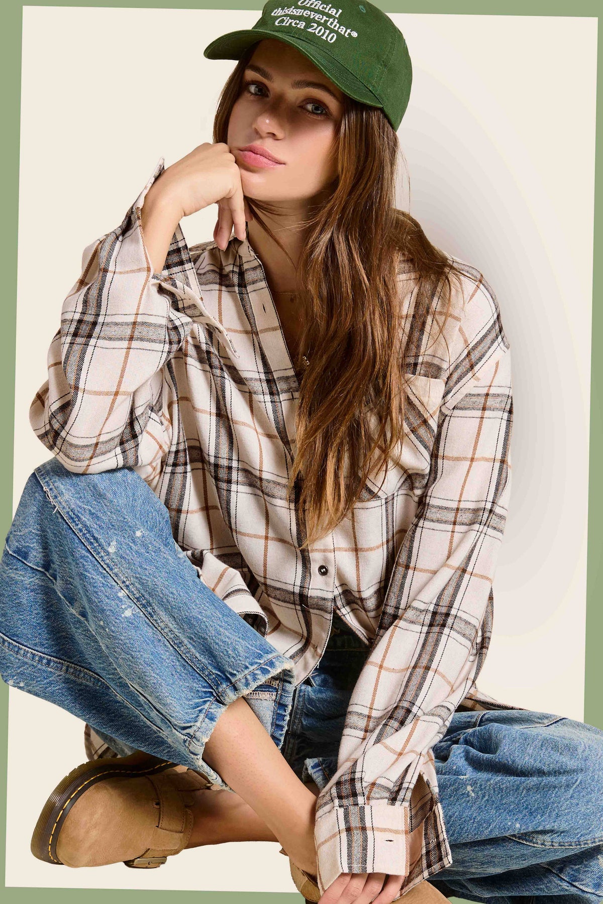 Plaid Loose Fit Button Down Shirt