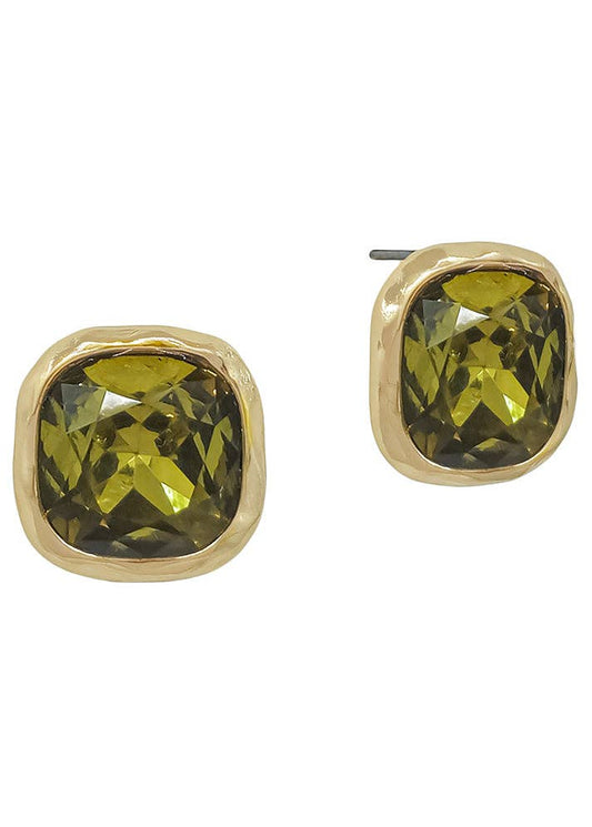 16MM Olive Stone Studded Earring