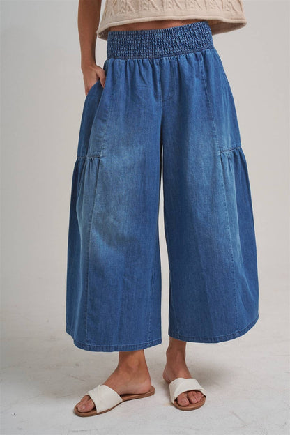 Rio Relaxed Wide Leg Denim Pants