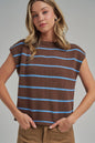 Brown/Blue Stripe Sweater Vest
