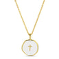 Minimal Cross Medallion Necklace