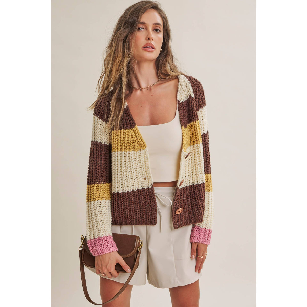 Fall Stripe Chunky Cardigan