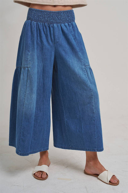 Rio Relaxed Wide Leg Denim Pants