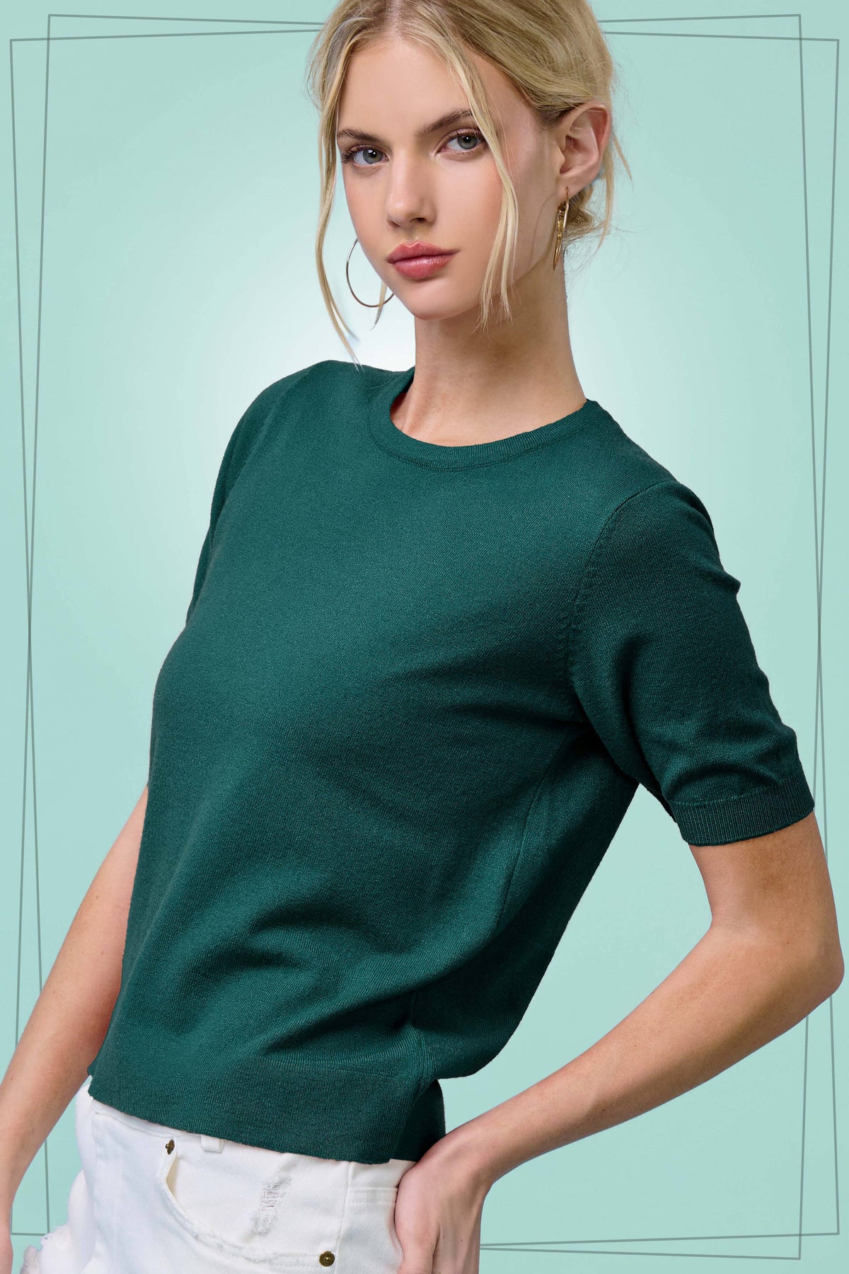 Lightweight Sweater in Teal