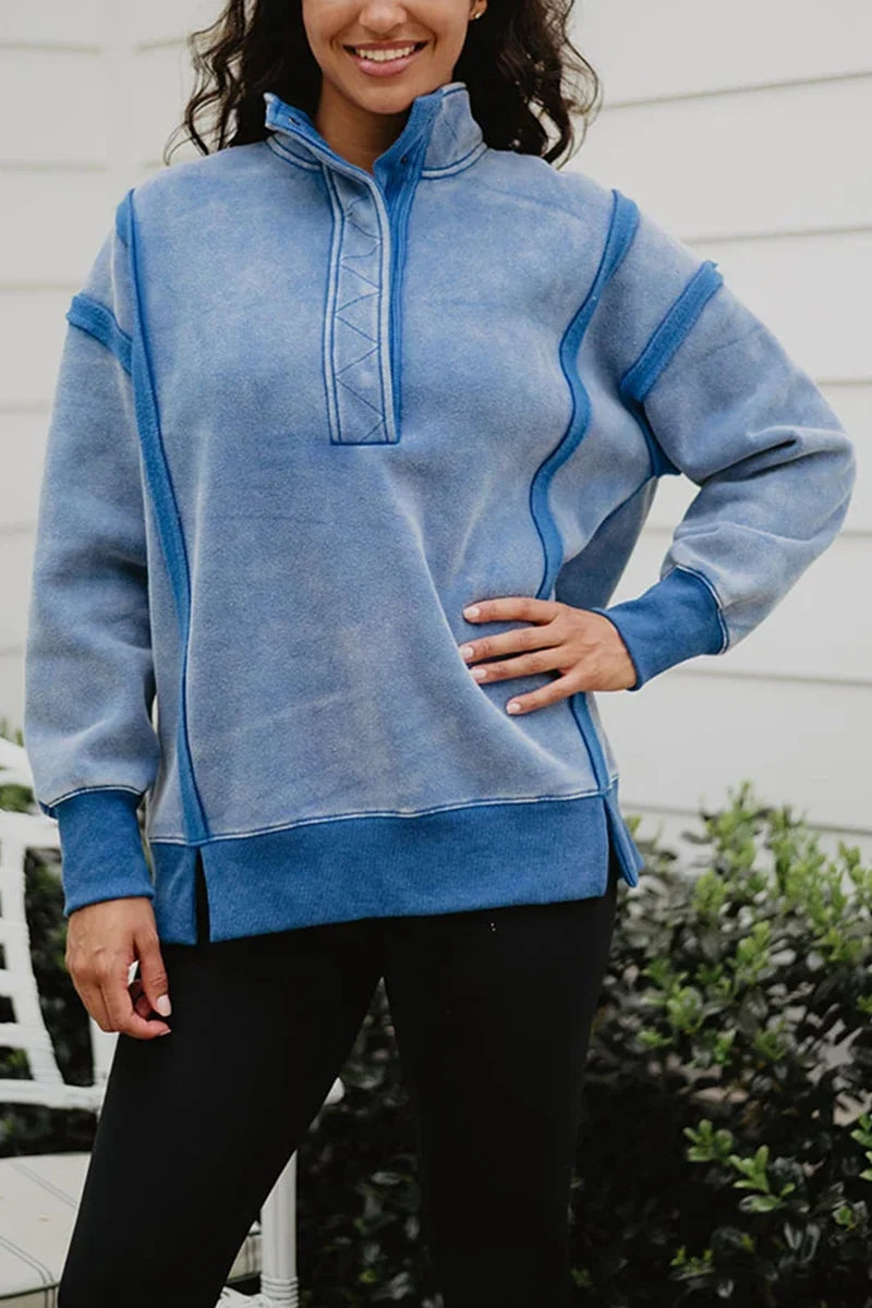 Blue Vintage Wash Pullover