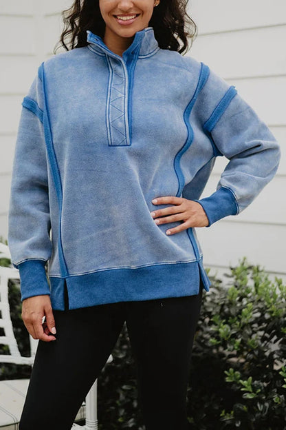 Blue Vintage Wash Pullover