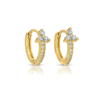 Delicate CZ Cluster Huggies