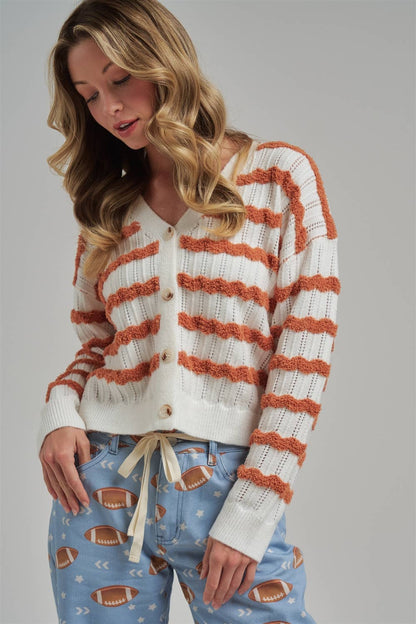 Wavy Stripe Cardigan