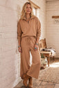 Scuba Half Zip Set in Camel