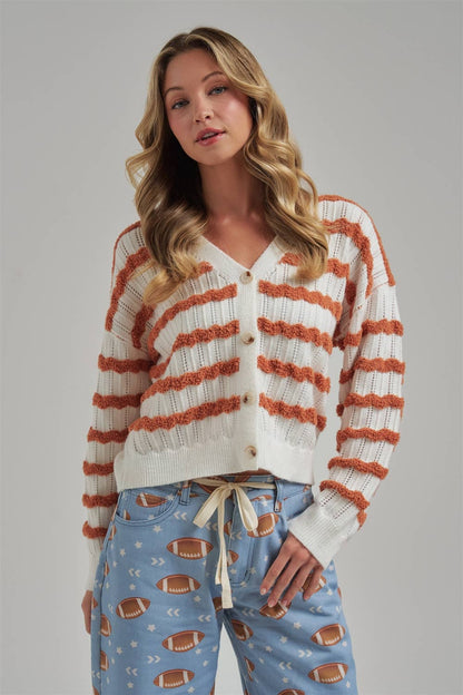 Wavy Stripe Cardigan