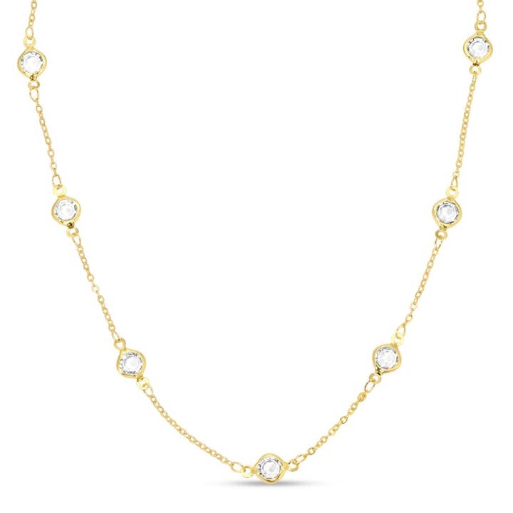 Crystal Accented Collar Necklace