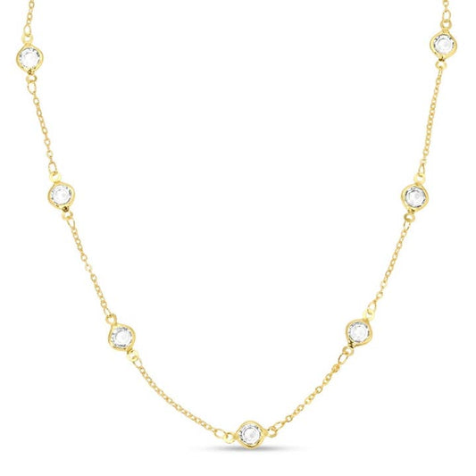 Crystal Accented Collar Necklace