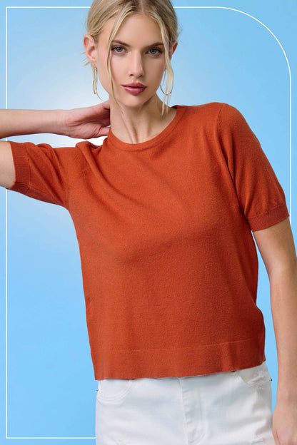 Lightweight Sweater in Pumpkin
