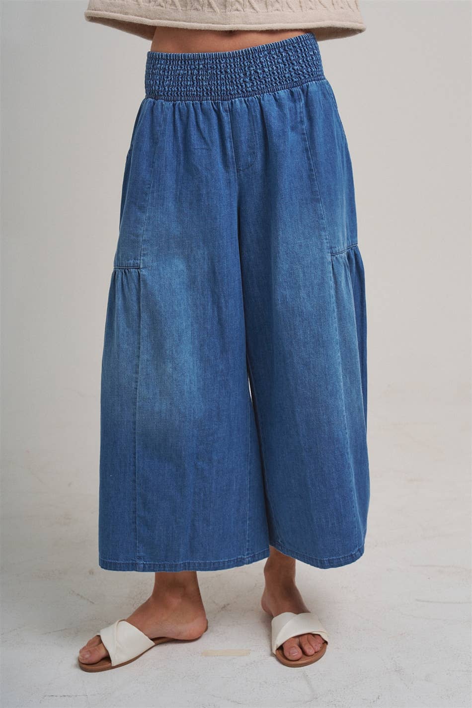 Rio Relaxed Wide Leg Denim Pants